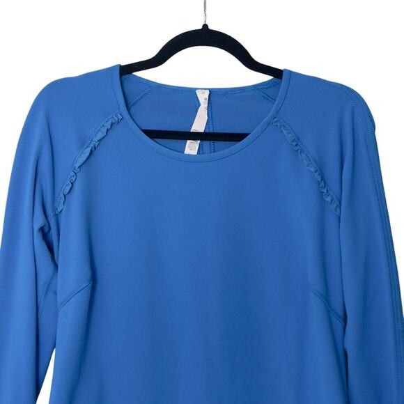 Lululemon Runder Under Long Sleeve Running Yoga Top in Beaming Blue (10) - Picture 3 of 13